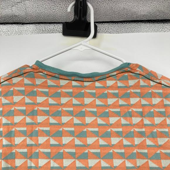 Howler Bros Geometric Orange Green Retro Short Sleeve Tee Men’s Medium Cotton - Picture 3 of 12